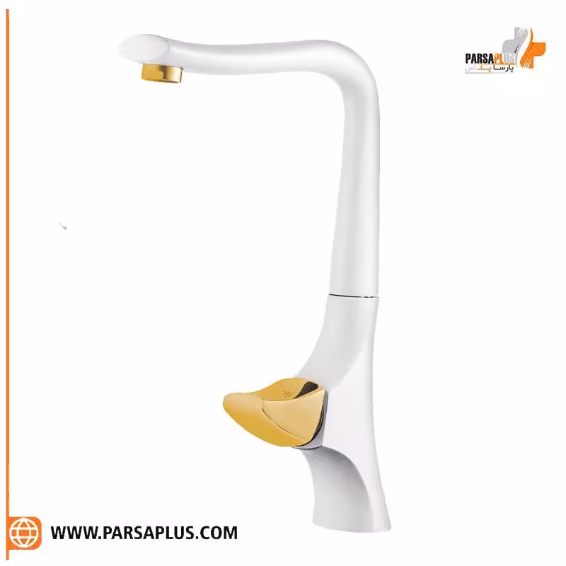 شیر آشپزخانه دوان مدل پاژ سفید طلایی