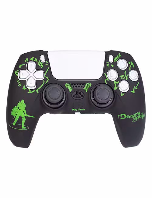 روکش محافظ دسته PS5 لیزری مشکی سبز طرح دیمون سولز