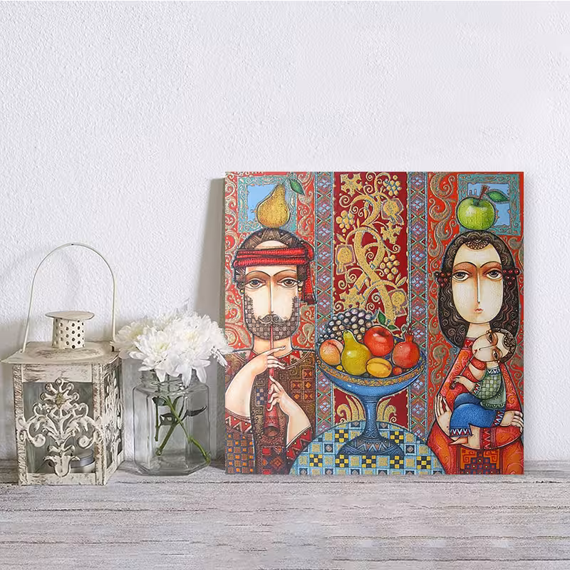 تابلو شاسی صبا طرح مدل پدر و مادر کد M170 | دنیای قاب