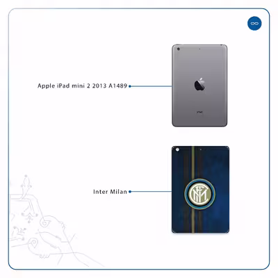 برچسب پوششی ماهوت مدل Inter-Milan مناسب برای تبلت اپل iPad mini 2 2013 A1489