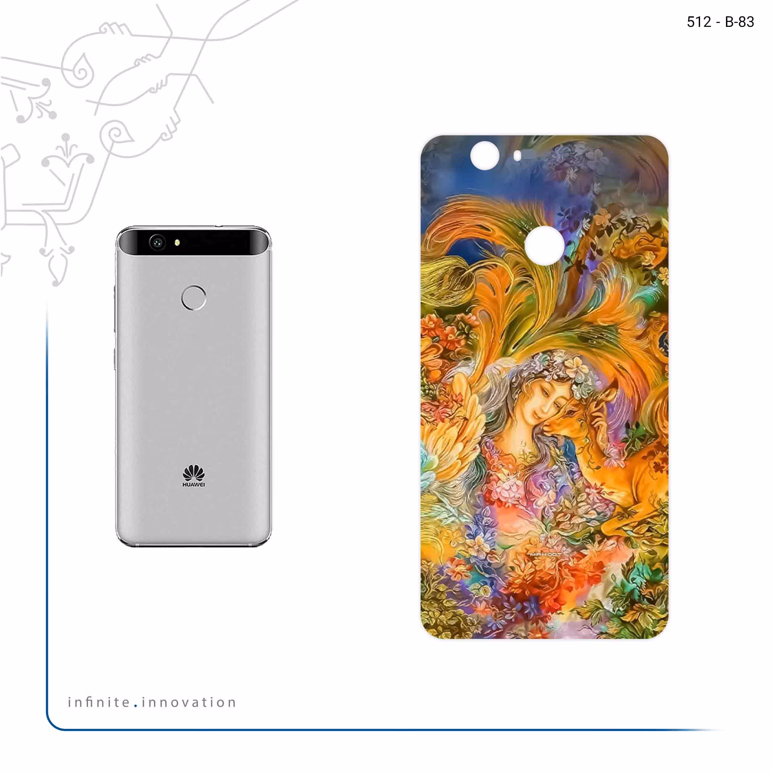 برچسب پوششی ماهوت مدل Persian miniature 3 مناسب برای گوشی موبایل هوآوی Nova