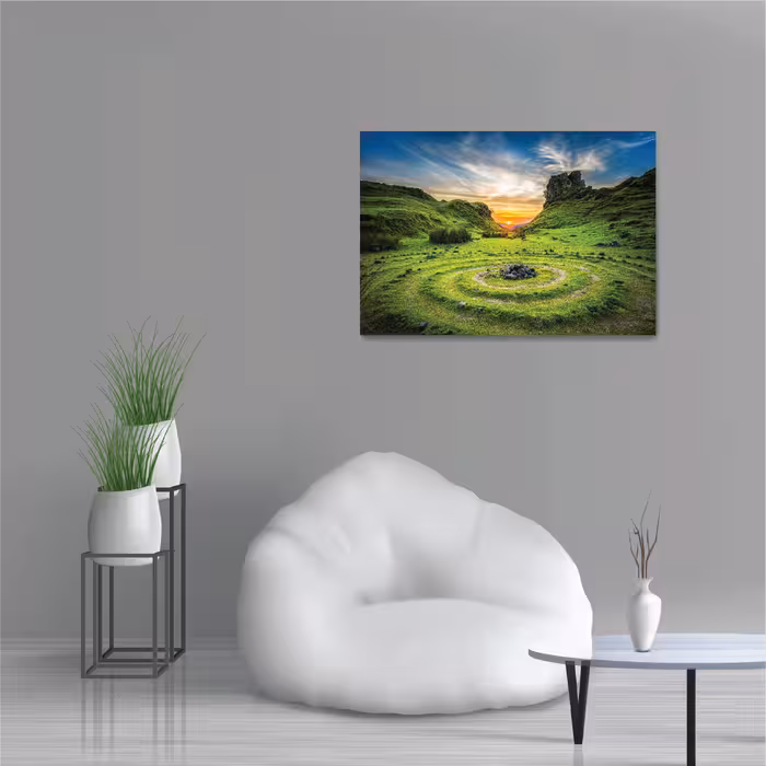 تابلو شاسی طرح چشم انداز زیبای جزیره اسکای Skye Scenery مدل NV0863