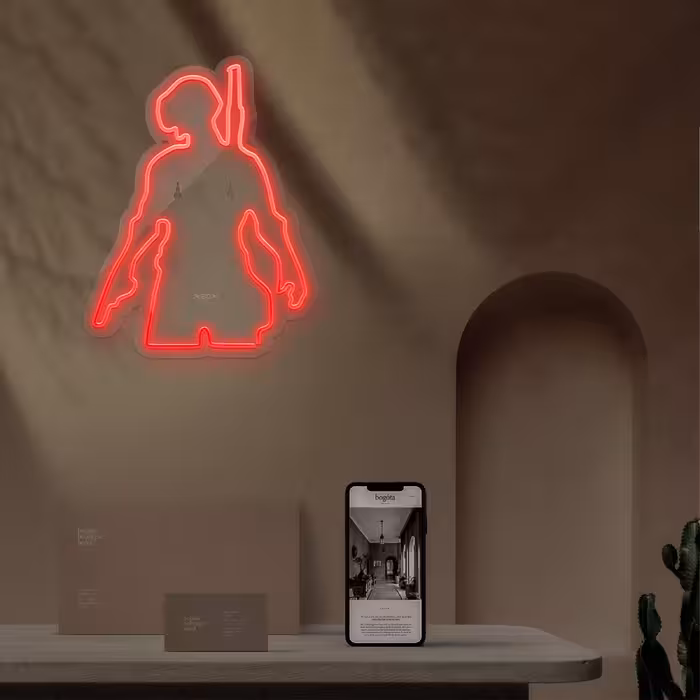 چراغ دیواری نئون دیزاین طرح Pubg_RD