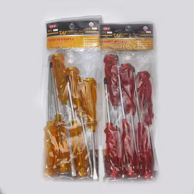 پیچ گوشتی ضربه خور تات مدل T-0 بسته 6 عددی