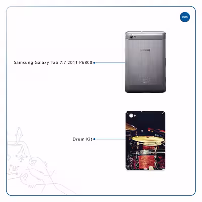 برچسب پوششی ماهوت مدل Drum Kit مناسب برای تبلت سامسونگ Galaxy Tab 7.7 2011 P6800