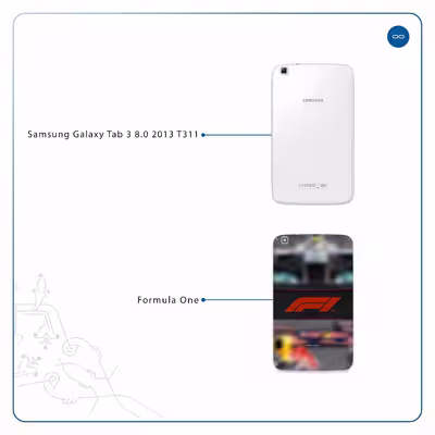 برچسب پوششی ماهوت مدل Formula One مناسب برای تبلت سامسونگ Galaxy Tab 3 8.0 2013 T311