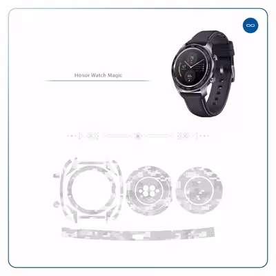 برچسب ماهوت طرح Army Winter Pixel مناسب برای ساعت هوشمند آنر watch magic