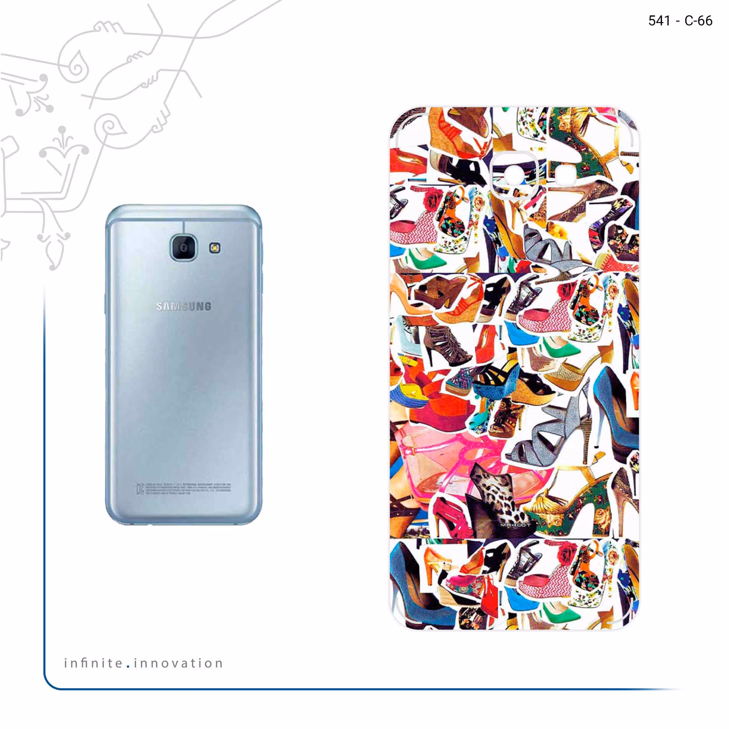 برچسب پوششی ماهوت مدل Collage of High heel Shoes مناسب برای گوشی موبایل سامسونگ Galaxy A8 2016