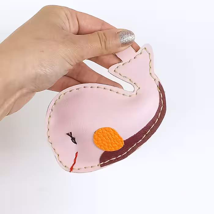 جاکلیدی چرمی طرح دلفین کد 1