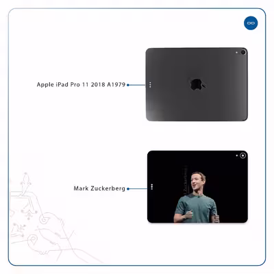 برچسب پوششی ماهوت مدل Mark Zuckerberg مناسب برای تبلت اپل iPad Pro 11 2018 A1979