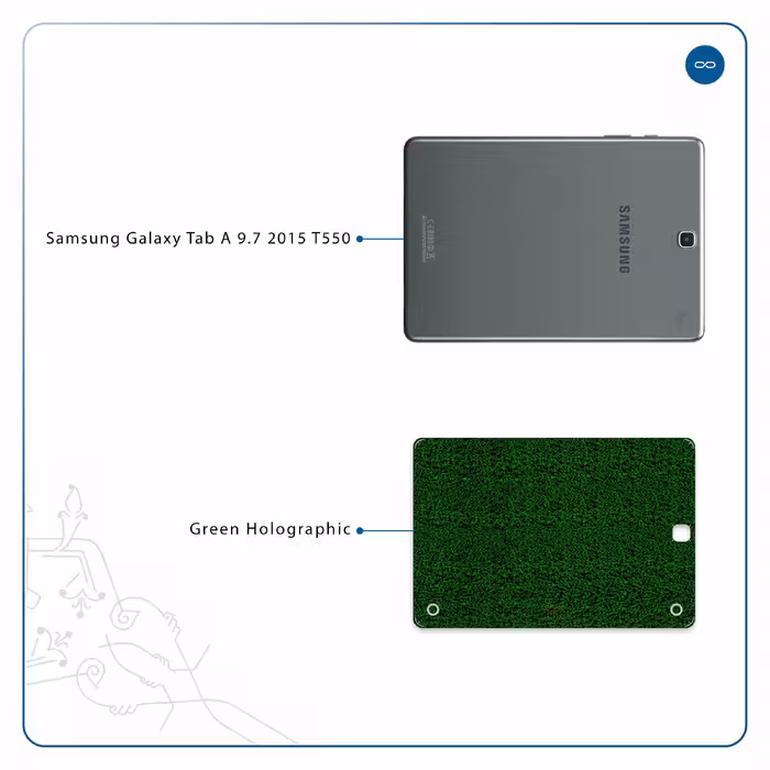 برچسب پوششی ماهوت مدل Green-Holographic مناسب برای تبلت سامسونگ Galaxy Tab A 9.7 2015 T550