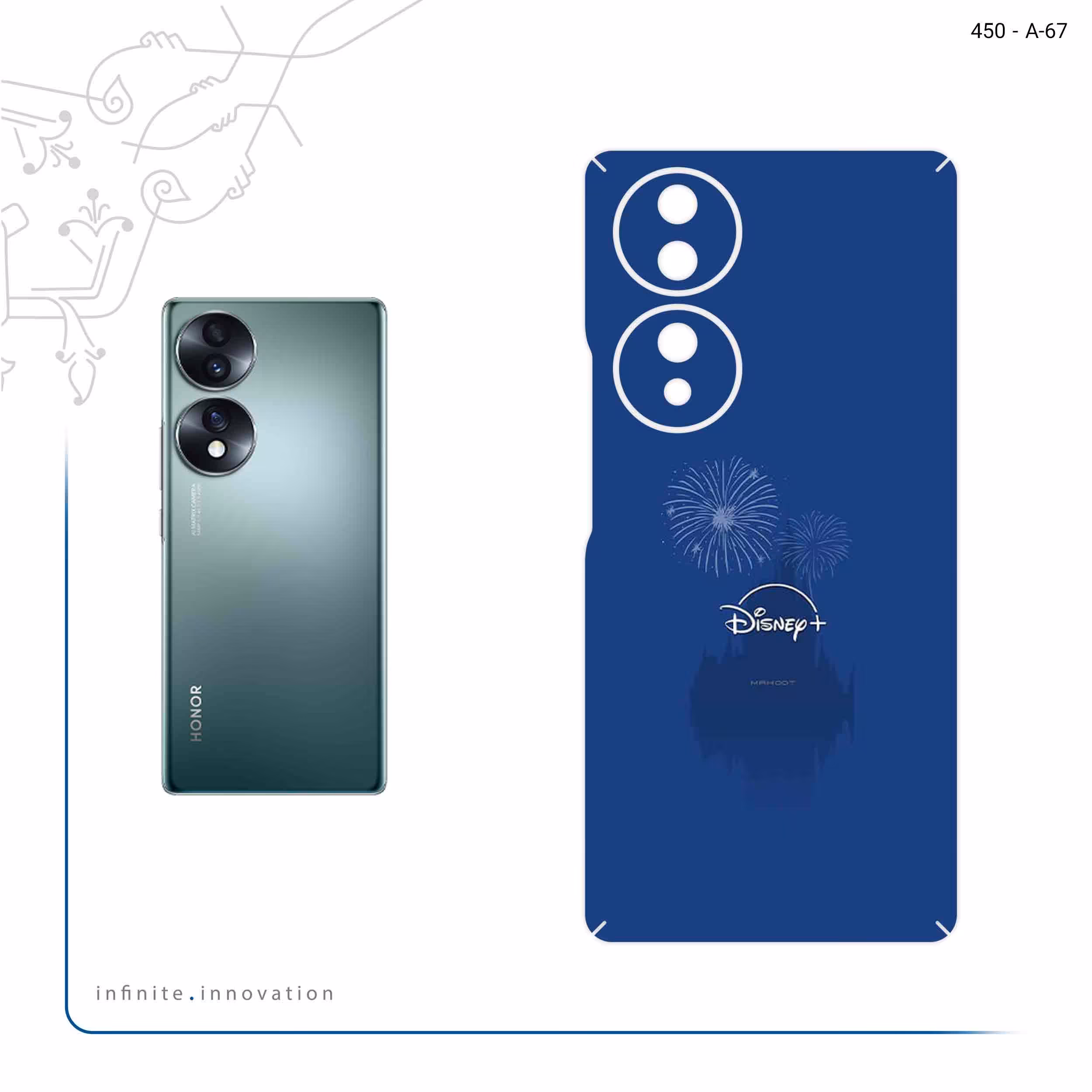 برچسب پوششی ماهوت مدل Disney مناسب برای گوشی موبایل آنر 70