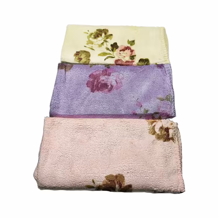  دستمال نظافت بیلو طرح گل بسته 3 عددی