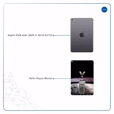 برچسب پوششی ماهوت مدل Rolls-Royce Motor مناسب برای تبلت اپل iPad mini (GEN 5) 2019 A2133