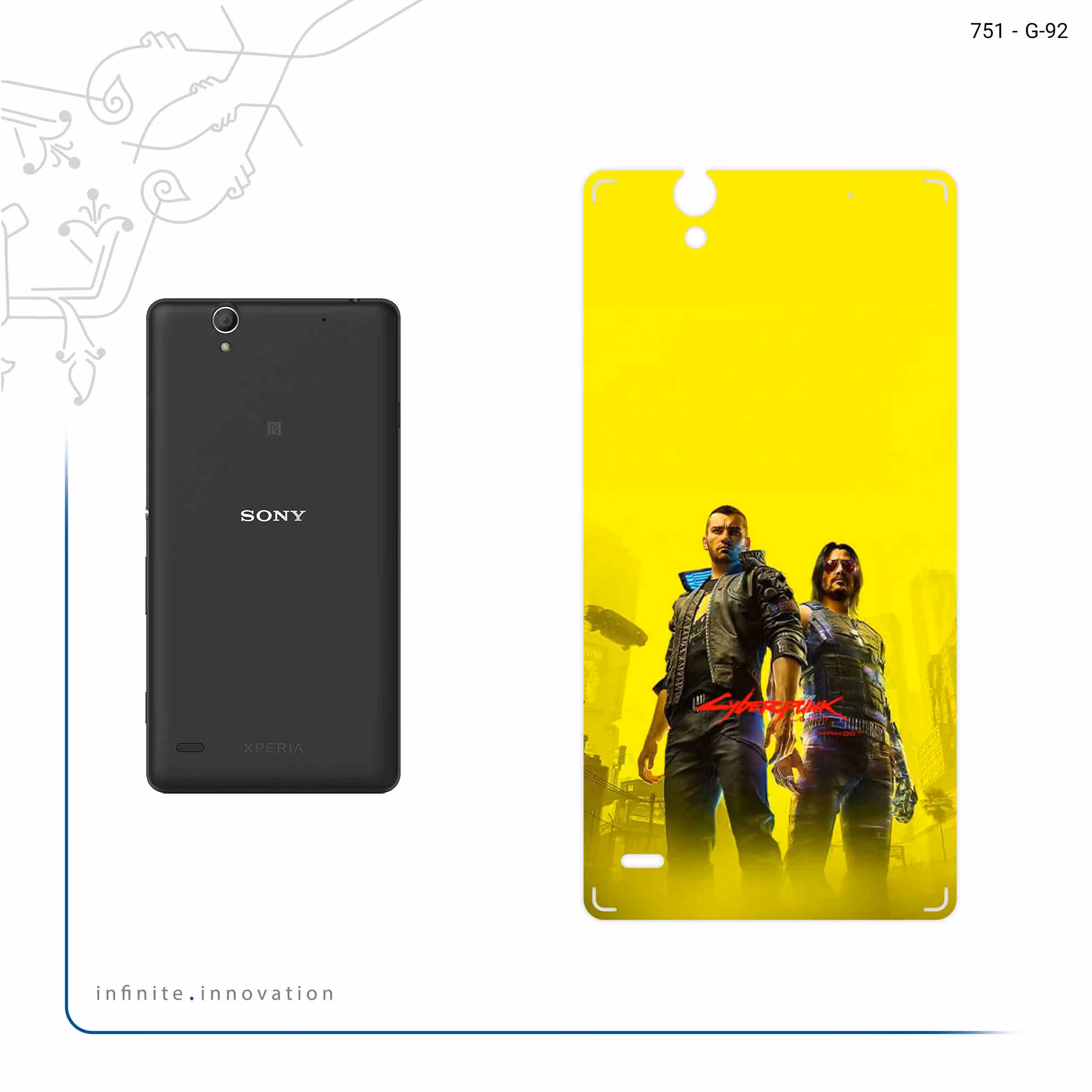 برچسب پوششی ماهوت مدل Cyberpunk Game Series مناسب برای گوشی موبایل سونی Xperia C4
