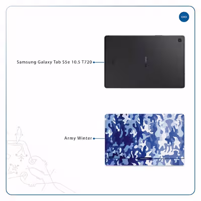 برچسب پوششی ماهوت مدل Army-Winter مناسب برای تبلت سامسونگ Galaxy Tab S5e 10.5 2019 T720