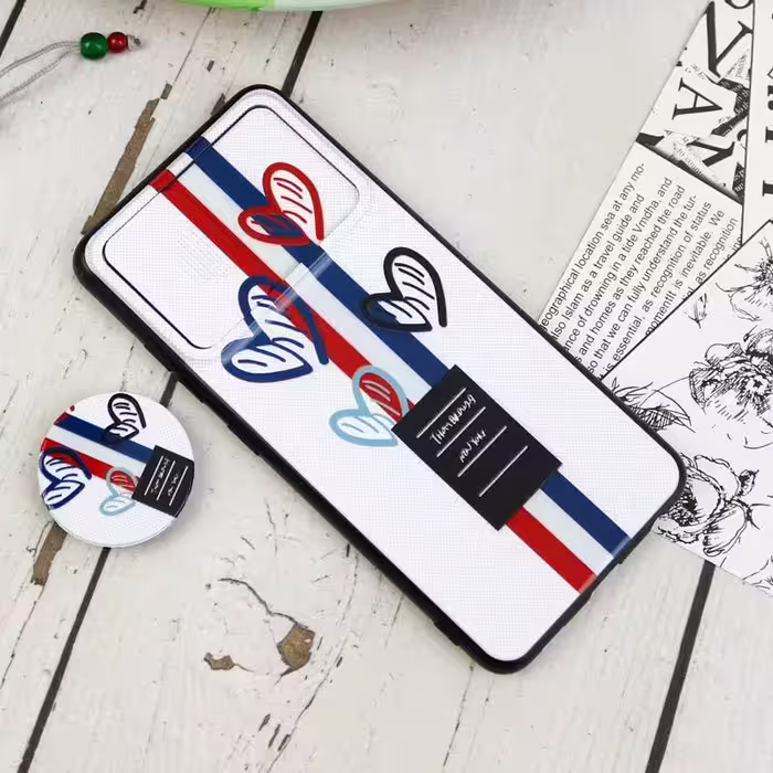 کاور طرح دخترانه کد 379 مناسب برای گوشی موبایل سامسونگ Galaxy A32 4G به همراه پاپ سوکت