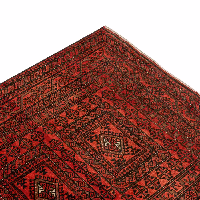 فرش دستبافت دو و نیم متری مدل نقشه بلوچ  کد 48.529