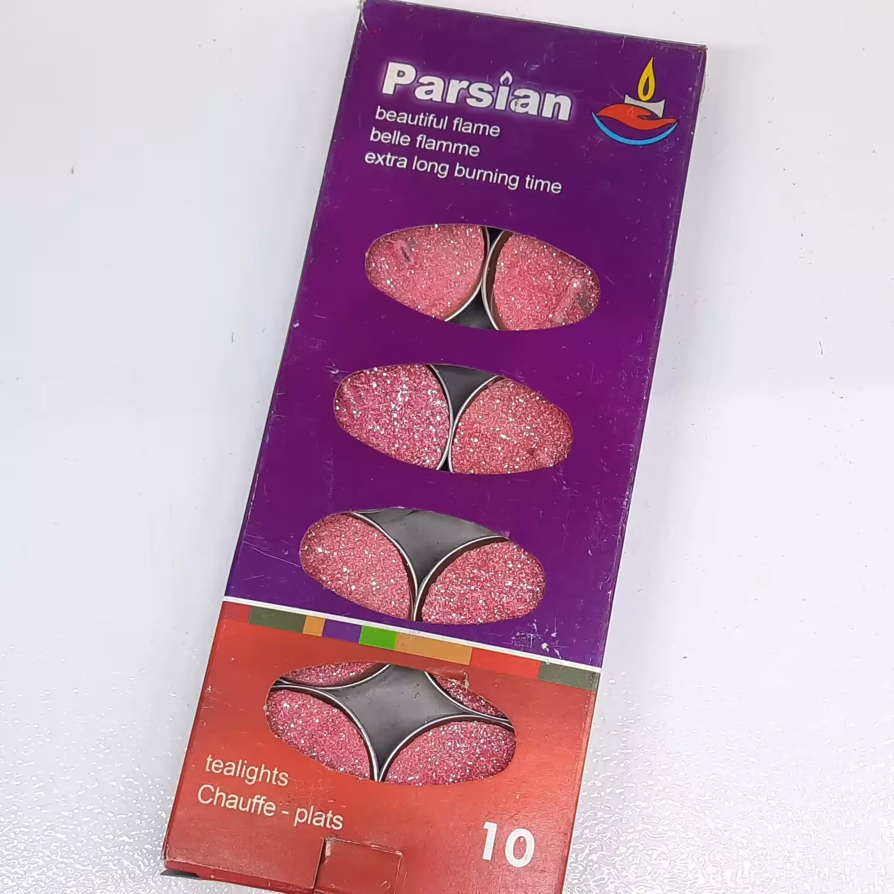 شمع وارمر  اکلیلی 10 عددی صورتی (3 ساعت سوز)