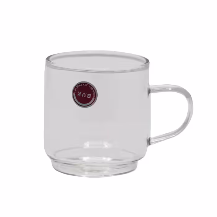 لیوان بی.وی.کی مدل شفاف دو جداره کد 316121 بسته 2 عددی