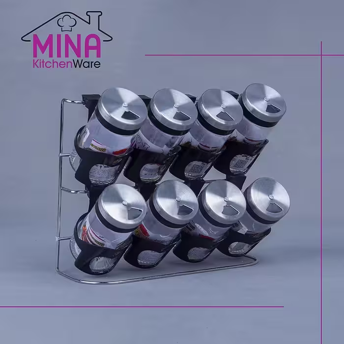 ادویه 8 دیواری رونیکا ساده مشکی کد 316 مینا کیچن ویر