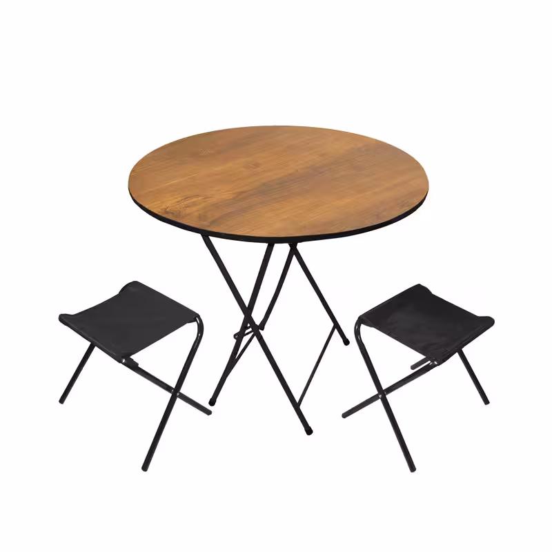 میز و صندلی سفری میزیمو مدل برزنتی کد 7721 مجموعه 3 عددی