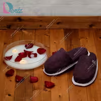 دمپایی حوله ای طرح کرالیچ رنگ سماقی