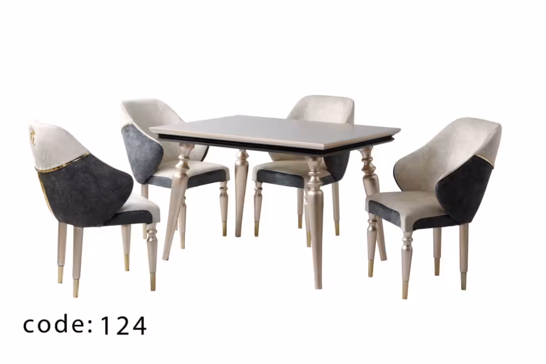 ناهار خوری میز و صندلی 6 نفره مدل تارا کد 124
