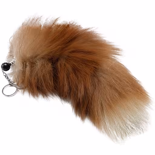 خرید آویز خودرو مدل دم روباه قهوه ای روشن | اتوموبی