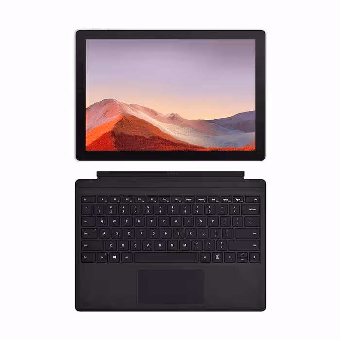 تبلت سیم کارت خور مایکروسافت مدل Surface Pro 7 Plus LTE پردازنده Core i5 1135G7 حافظه 256 گیگابایت و 16 گیگابایت رم همراه با کیبورد مشکی