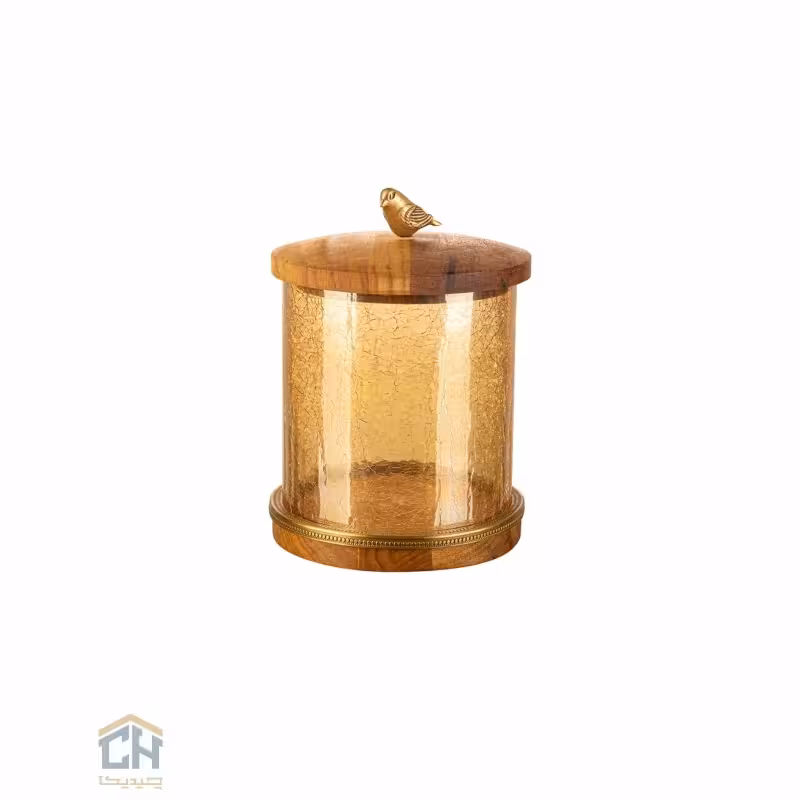 پاسماوری چوب و برنج متوسط گلدکیش طرح WOOD مدل GK829516