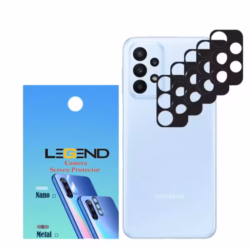 محافظ لنز دوربین قابدارمدل LEGEND مناسب موبایل Galaxy A23 بسته 5 عددی