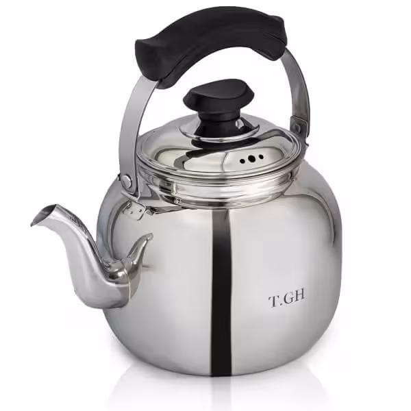 کتری لوله دار قیطاسی بیستون 3.5 لیتری دسته مشکی 4000