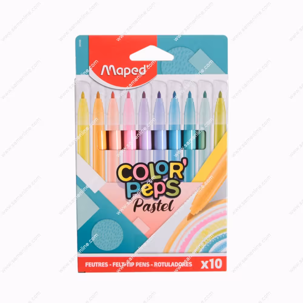 ماژیک 10 رنگ پاستلی مپد مدل COLOR PEPS PASTEL