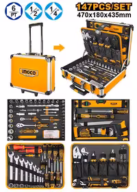 چمدان 147 پارچه ای ابزار صنعتی اینکو KTHP21471