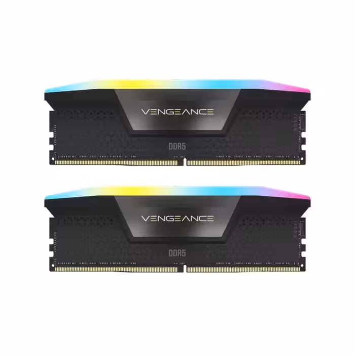رم دسکتاپ DDR5 دو کاناله 6400 مگاهرتز CL42 کورسیر مدل VENGEANCE RGB ظرفیت 128 گیگابایت