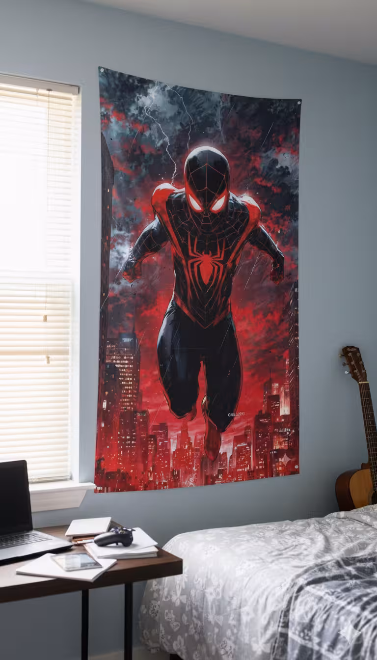 پوستر پارچه ای طرح مرد عنکبوتی مدل C03