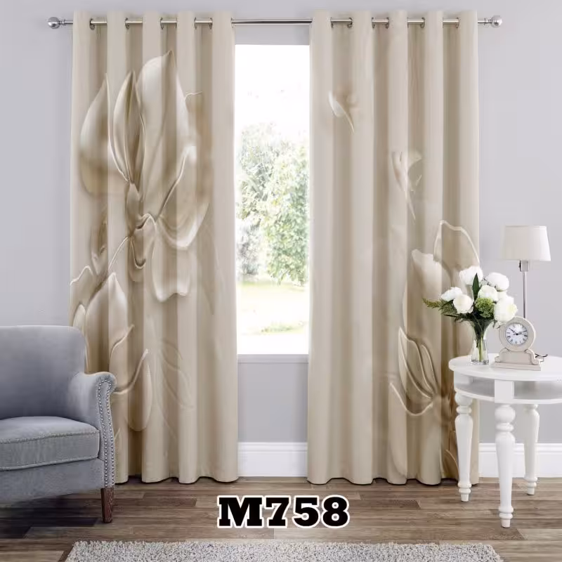 پرده سه بعدی طرح گل