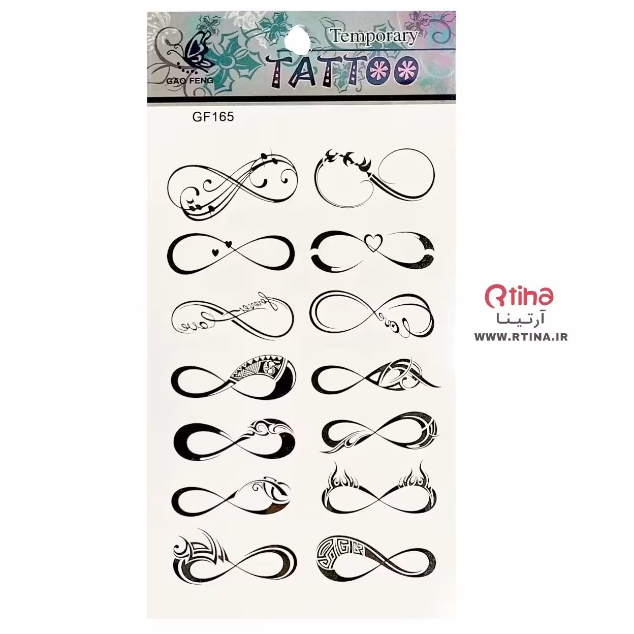 تاتو موقت چاپی/ برچسب بدن طرح بی نهایت