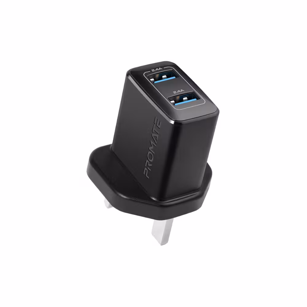 شارژر دیواری دو پورت پرومیت مدل Biplug با توان 12W