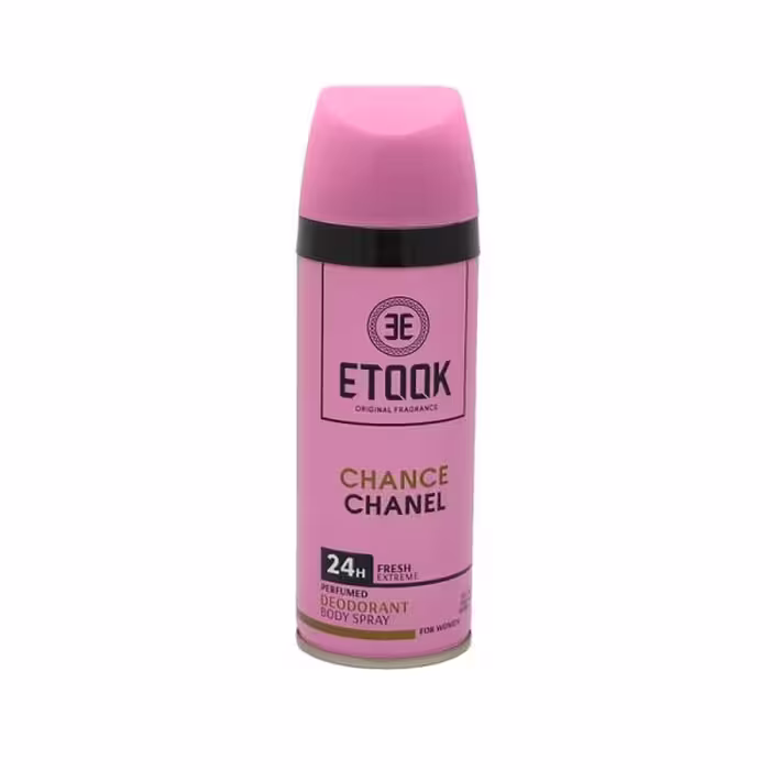 اسپری بدن زنانه ایتوک با رایحه Chance Chanel حجم 200 میل