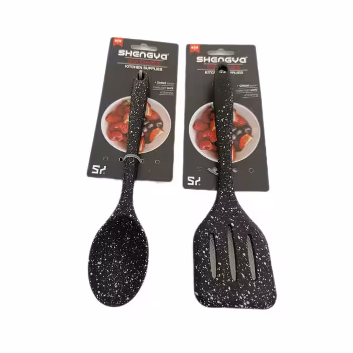 سرویس کفگیر 2 پارچه شنگیا مدل سیلیکونی کهکشانی طرح مینیاتوری | کالا مکس