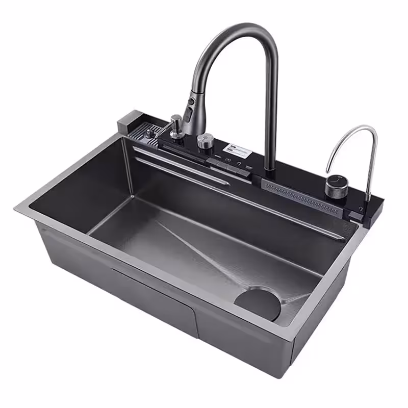 سینک ظرفشویی استیل توکار مدل پیانویی