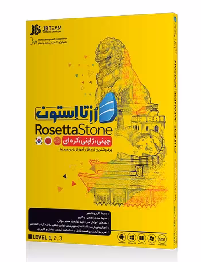 نرم افزار آموزش زبان چینی، کره‌ای و ژاپنی رزتا استون جی بی