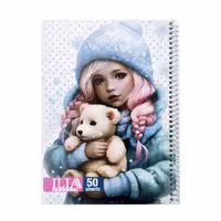 دفتر سیمی ایلیا طرح دخترک 50 برگ