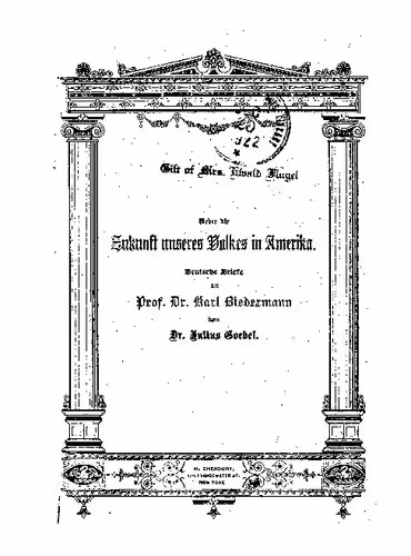 خرید و دانلود نسخه کامل کتاب Über die Zukunft unseres Volkes in America. Deutsche Briefe an Prof. Dr. Karl Biedermann