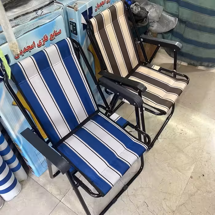 صندلی تاشو مسافرتی 7 فنره با فوم | amazonchi
