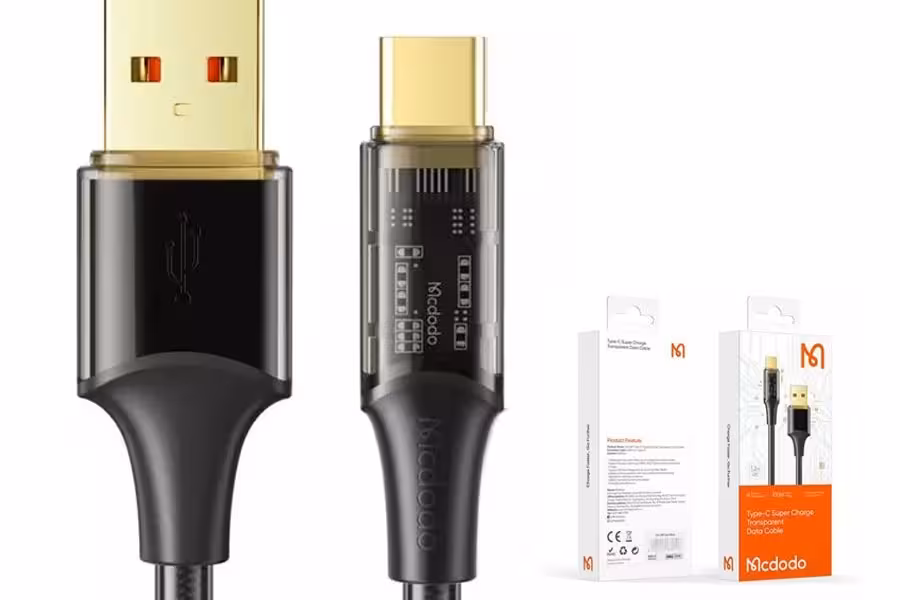 کابل شارژ 100 واتی یو اس بی به تایپ سی 1.2 متری مک دودو Mcdodo CA-2090 USB to USB C Cable 6A
