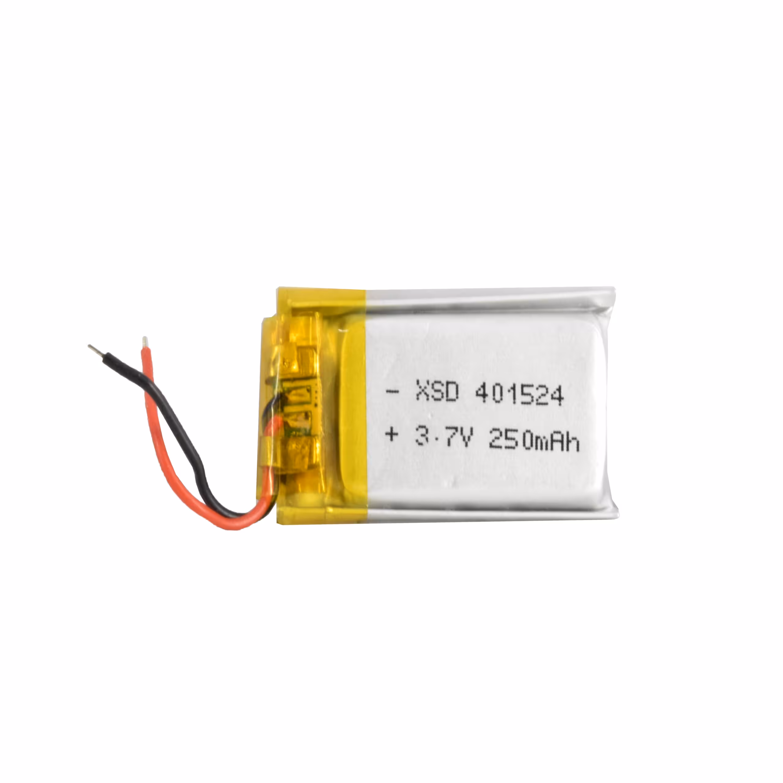 باتری لیتیوم پلیمر 37v ظرفیت 250mA ابعاد 401524