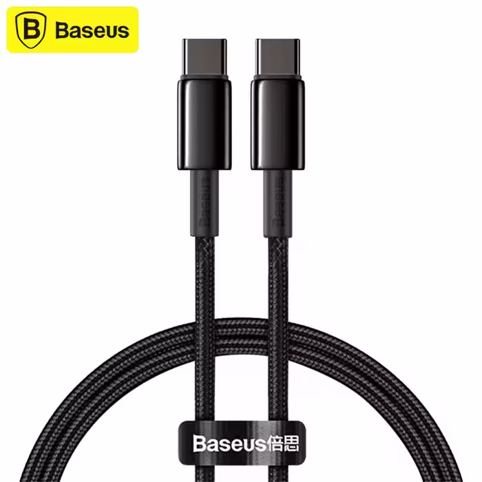 کابل Type C به Type C فست شارژ بیسوس Baseus Tungsten Gold PD QC4 CATWJ-01